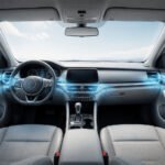 Interieur de voiture moderne avec air frais