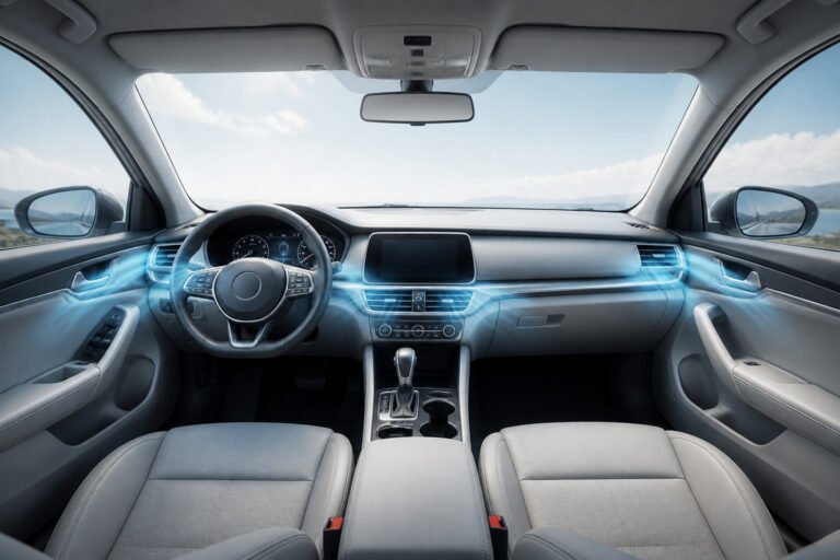 Interieur de voiture moderne avec air frais