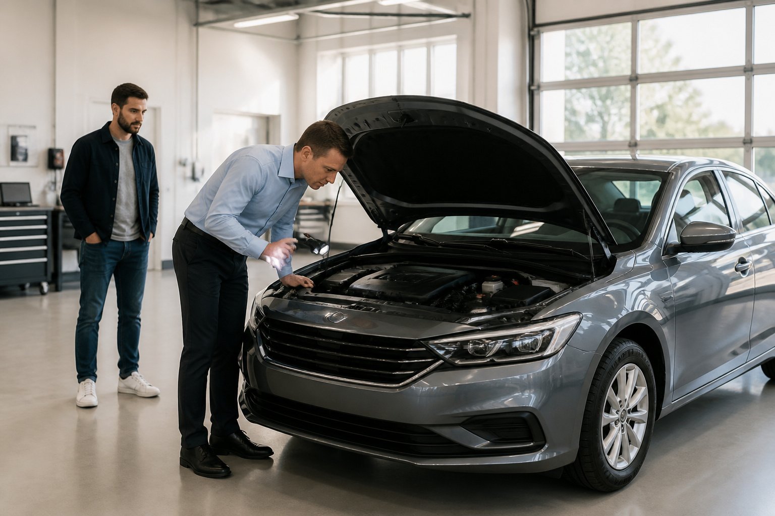 Inspection de voiture moderne