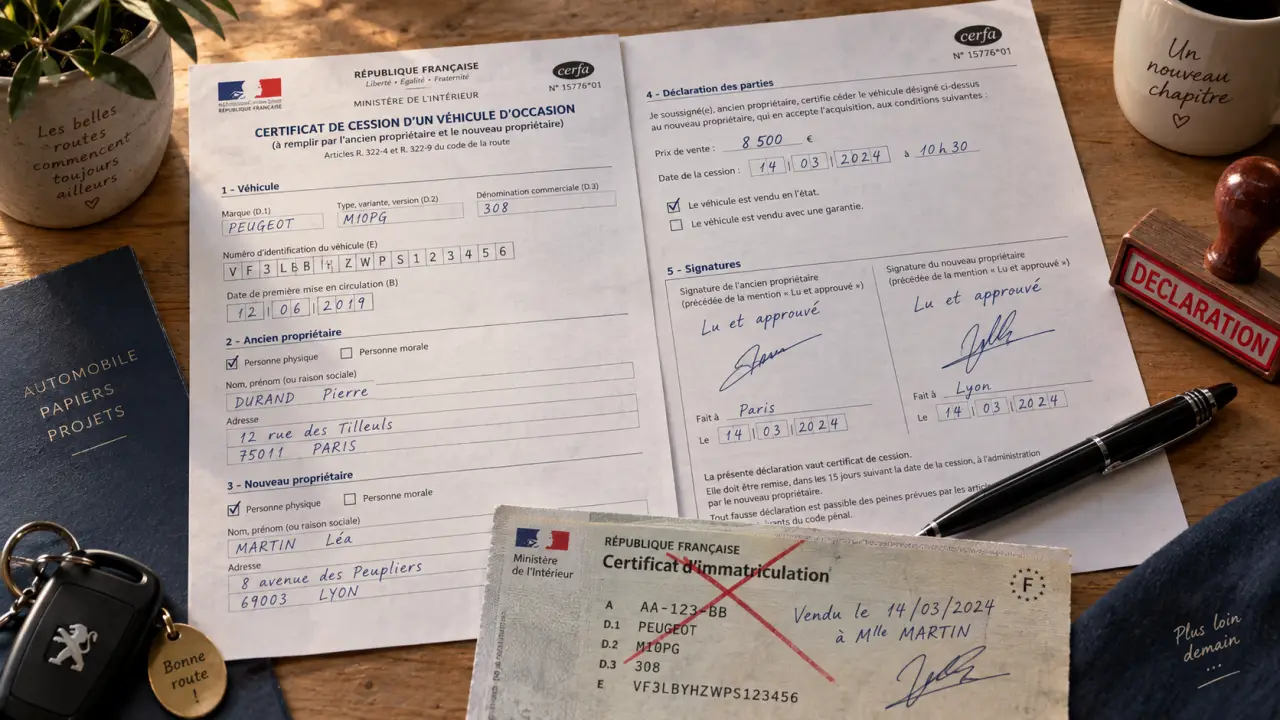 Le certificat de vente pour voiture est le Cerfa n°15776, avec 2 exemplaires et une déclaration sous 15 jours 1 Featured