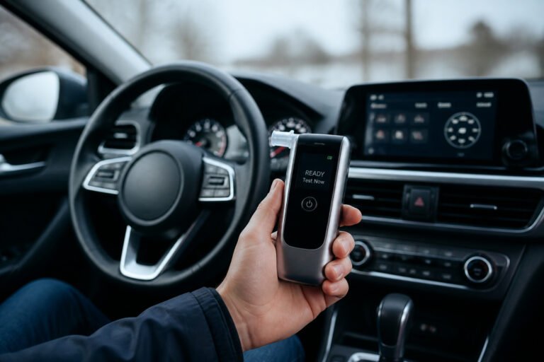 Ethylotest dans une voiture